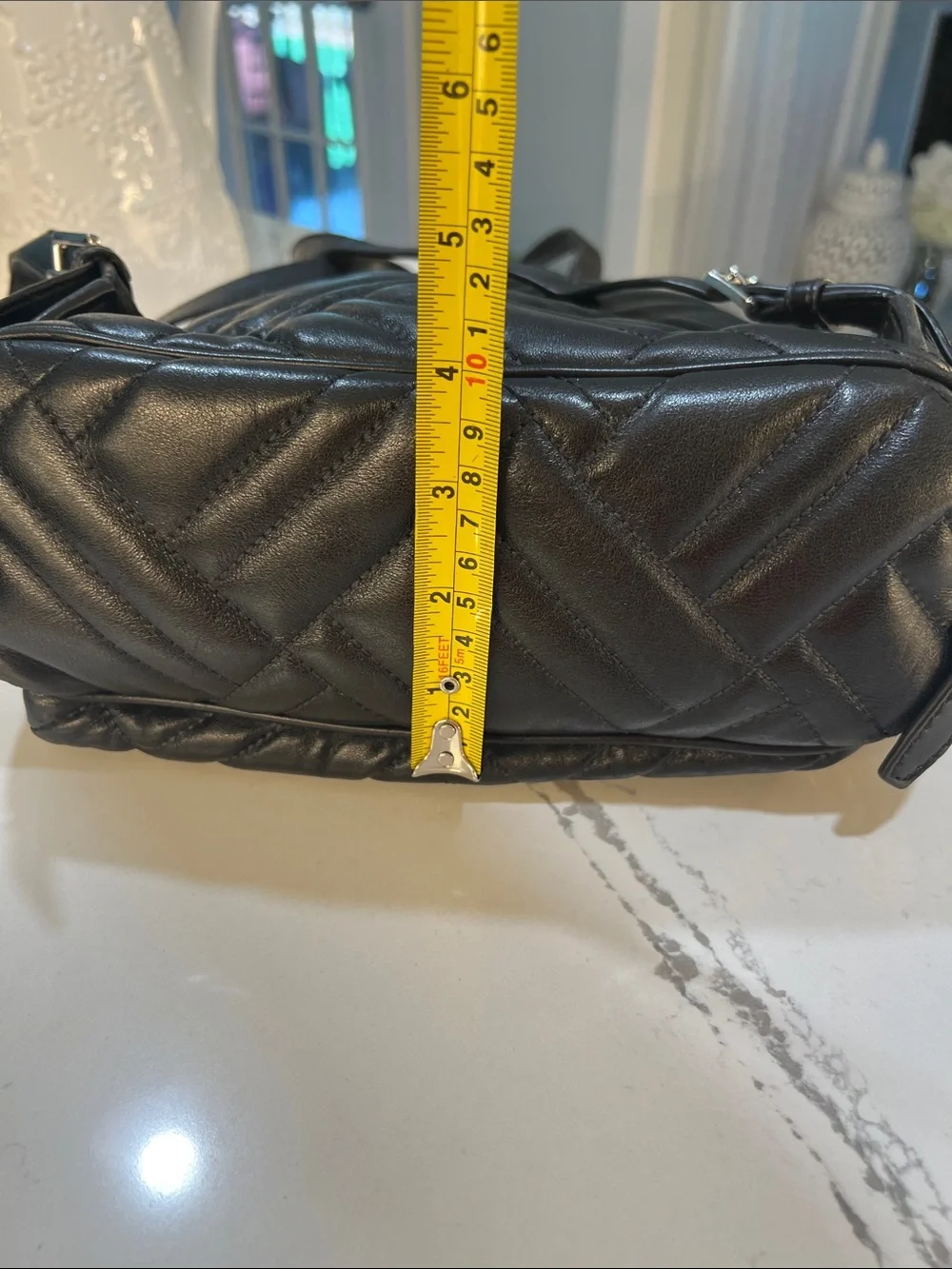 Michael Kors Abbey Black Quilted Leather Backpack